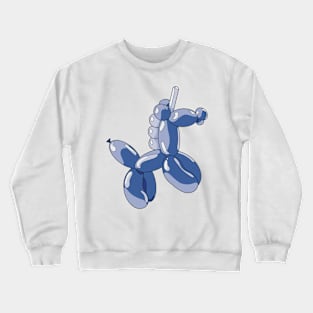 A light and dark blue unicorn balloon Crewneck Sweatshirt